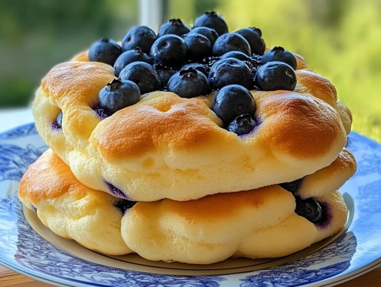 Blueberry Fluffy Cottage Cheese Cloud Bread Recipe