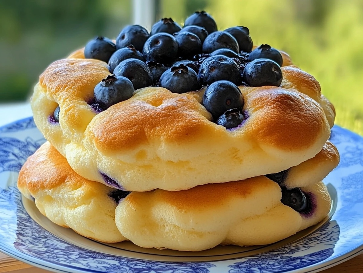Blueberry Fluffy Cottage Cheese Cloud Bread Recipe