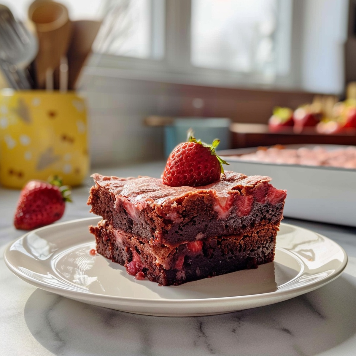 Strawberry Brownies Recipe For Lovers