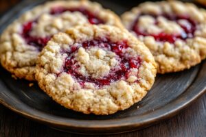 Crisp Raspberry Crumble Cookies Recipe