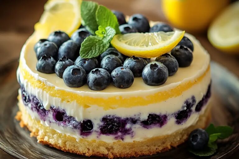 Blueberry Lemon Creme Cake Recipe