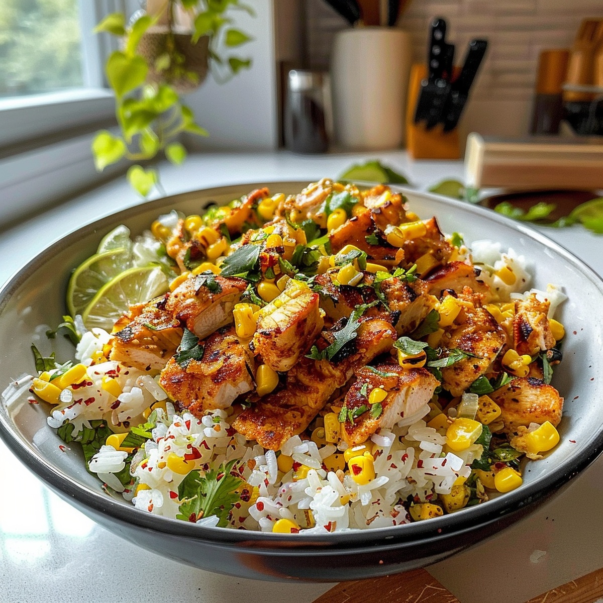 Corn Chicken Rice Bowl Recipe