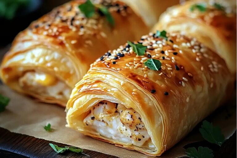 Chicken And Cheese Pastry Rolls Recipe