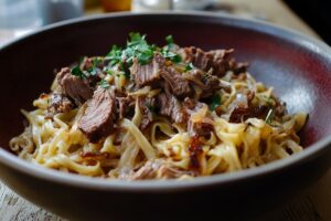 French Onion Beef And Noodles Recipe