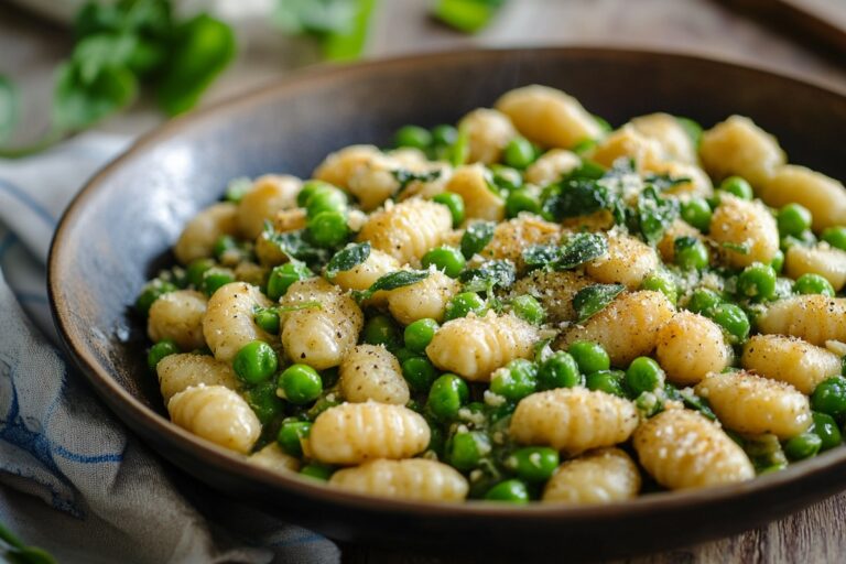 Golden Skillet Gnocchi With Sweet Peas Recipe