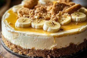 Banana Pudding Cookie Butter Cheesecake Cake Recipe