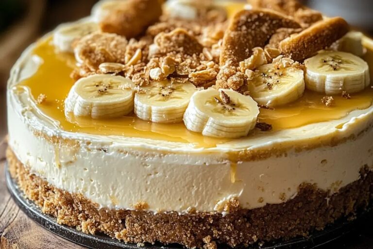 Banana Pudding Cookie Butter Cheesecake Cake Recipe
