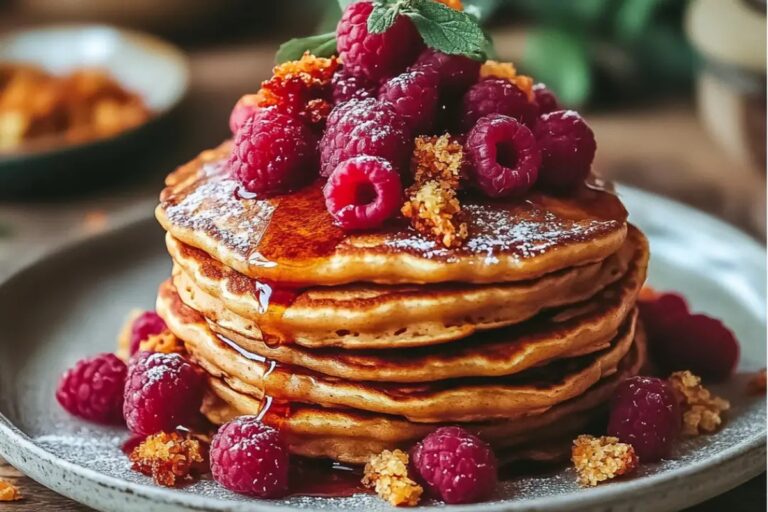 Raspberry Carrot Cake Pancakes Recipe