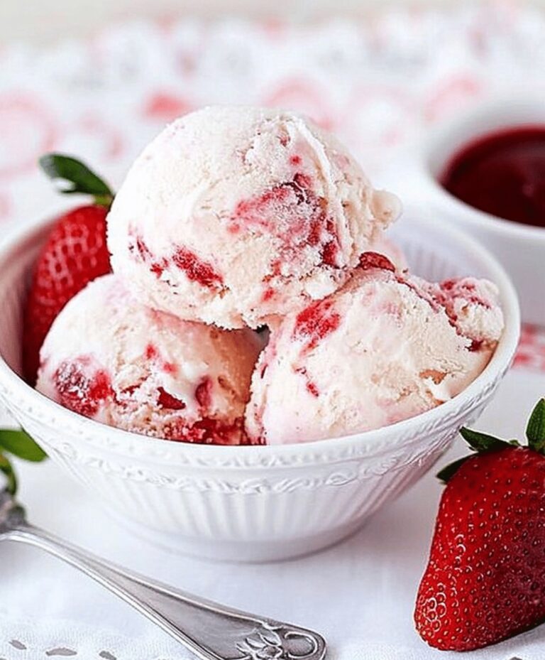 Homemade Strawberry Vanilla Bean Ice Cream Recipe
