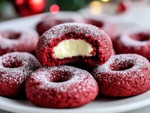 Red Velvet Thumbprint Cookies With Cream Cheese Recipe