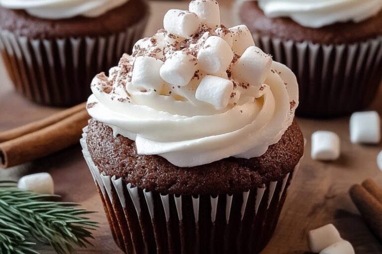 Hot Cocoa Cupcakes With Marshmallow Frosting Recipe