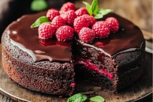 Decadent Chocolate Cake With Fresh Raspberry Bliss Recipe