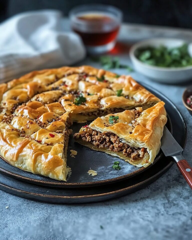 Turkish Spiral Borek with Spiced Ground Beef Recipe