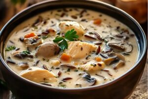 Creamy Mushroom Chicken And Wild Rice Soup Recipe