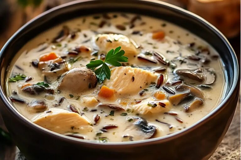 Creamy Mushroom Chicken And Wild Rice Soup Recipe