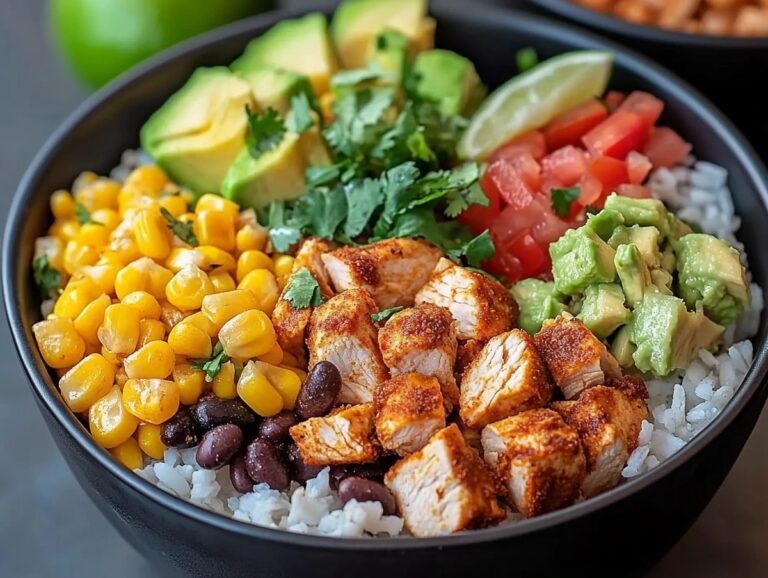 One-Pan Chicken Burrito Bowl Recipe