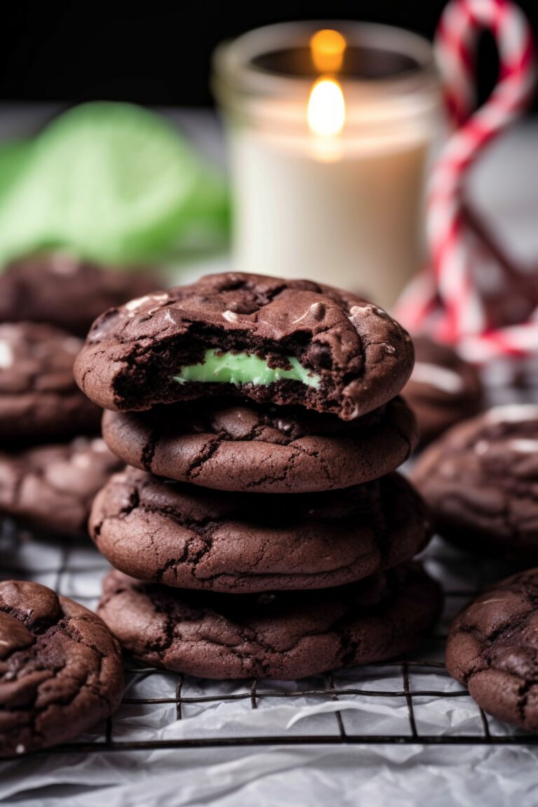 Chocolate Peppermint Cheesecake Cookies Recipe