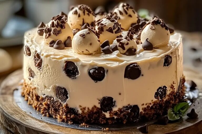 Chocolate Chip Cookie Dough Ice Cream Cake Recipe