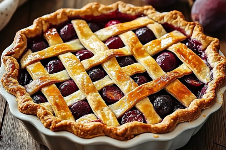 Plum Lattice Pie Recipe