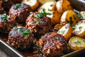 Sheet Pan Mini Meatloaf And Roasted Potatoes Recipe