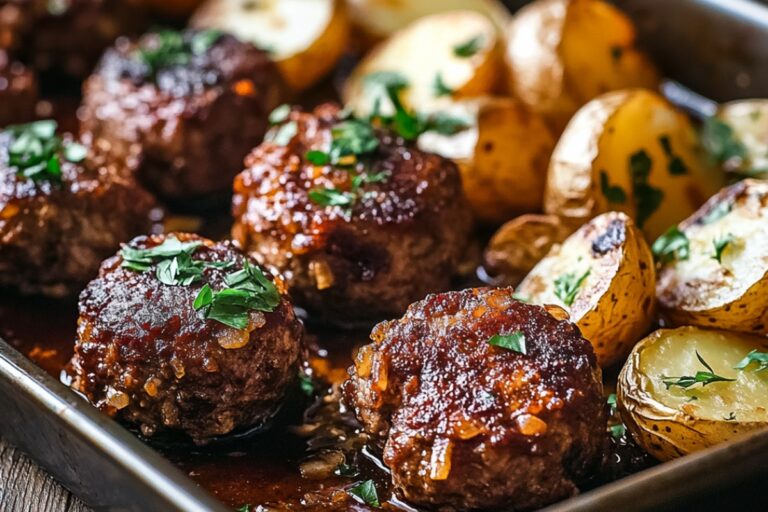 Sheet Pan Mini Meatloaf And Roasted Potatoes Recipe