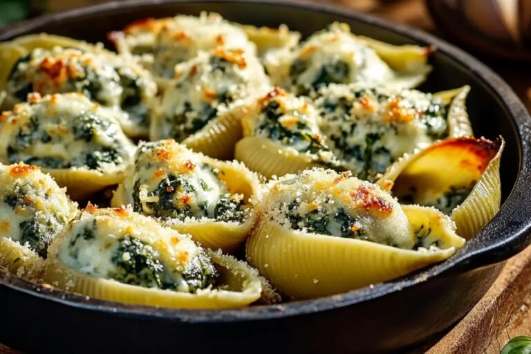 Easy Spinach & Ricotta Stuffed Shells Recipe