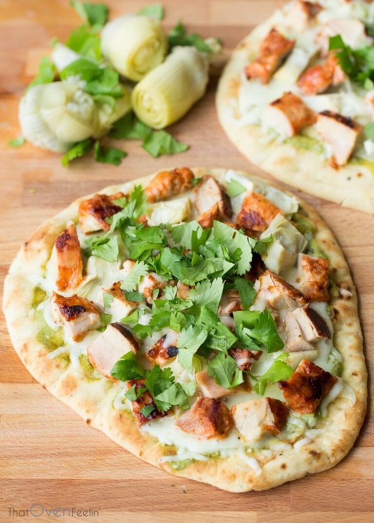 Tandoori Chicken Pizza With A Cilantro-Mint Chutney Recipe