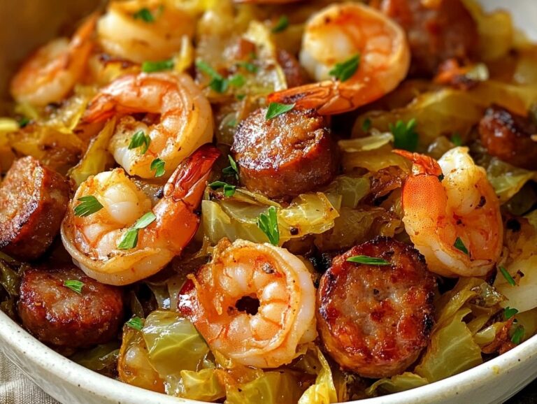 Bold Cabbage With Shrimp And Sausage Recipe