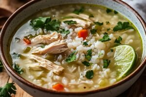 Ginger Lime Chicken And Rice Soup Recipe