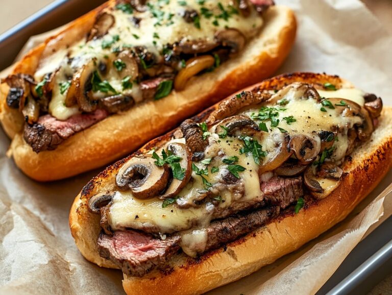 Ultimate Philly Cheese Steak Sandwich With Mushrooms Recipe