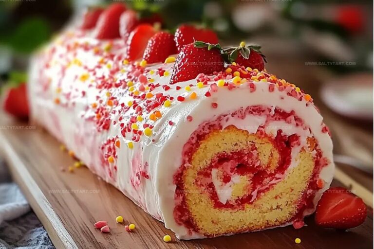 Strawberry Birthday Cake Roll Recipe