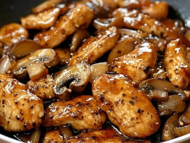 Black Pepper Chicken With Mushrooms Recipe