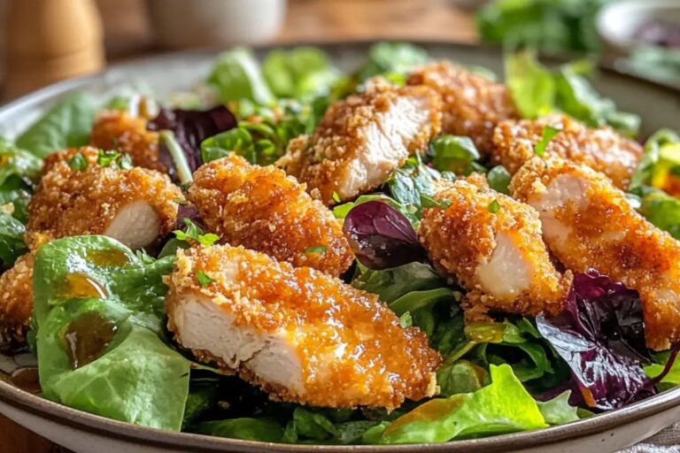 Air Fried Chicken Tender Salad With Honey Mustard Recipe