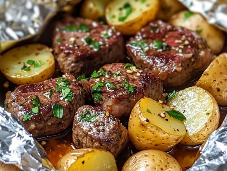 Campfire Steak And Potato Packets Recipe