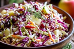 Zingy Apple Cranberry Coleslaw Recipe