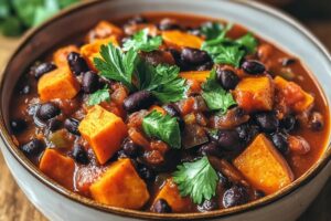 Spiced Sweet Potato And Black Bean Stew Recipe