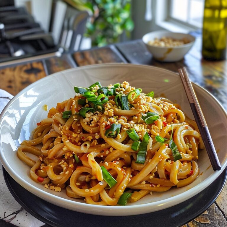 Quick Chili Oil Udon Noodles Recipe Prepared in Ten Minutes