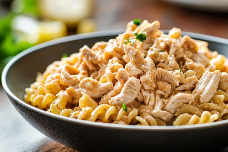 Crock Pot Salsa Ranch Chicken Pasta Recipe