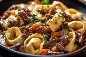 Cheesesteak Tortellini In A Rich Provolone Sauce Recipe