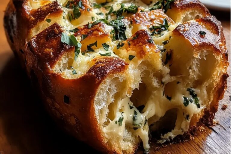 Cheesy Pull-Apart Garlic Bread Recipe