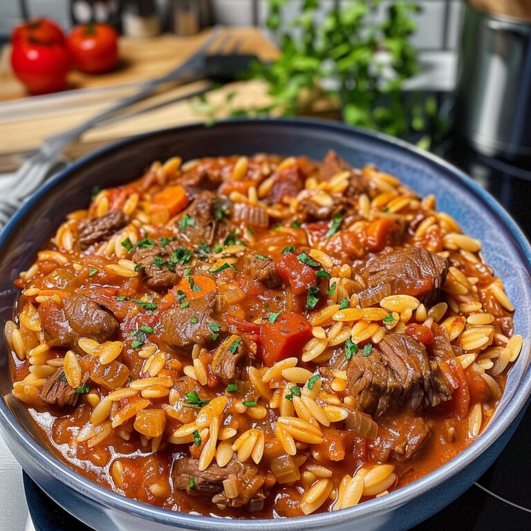 Giouvetsi Greek Beef Stew With Orzo Recipe
