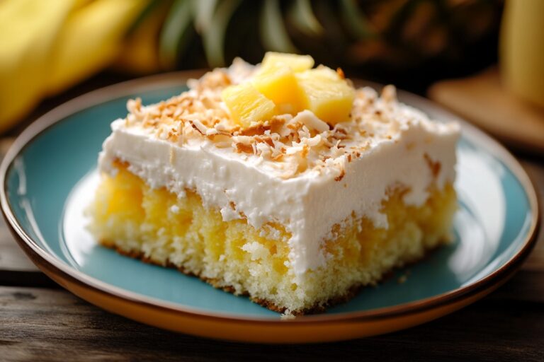 Hawaiian Pineapple Coconut Poke Cake Recipe
