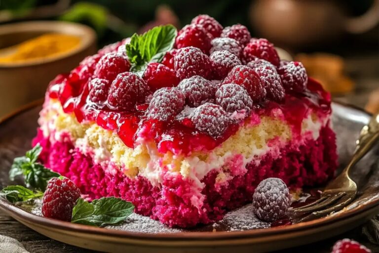 Raspberry Zinger Poke Cake Recipe