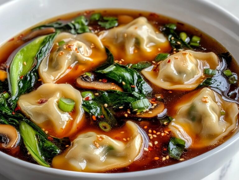 Potsticker Soup With Mushrooms & Bok Choy Recipe