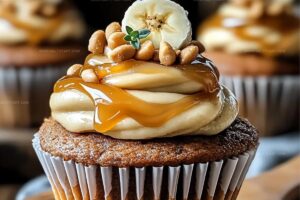 Banana Caramel Peanut Butter Cupcakes Recipe
