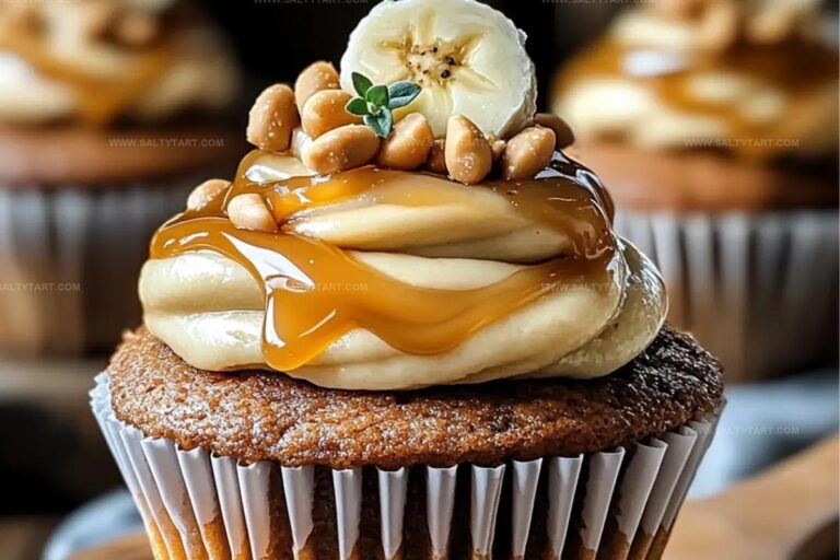 Banana Caramel Peanut Butter Cupcakes Recipe