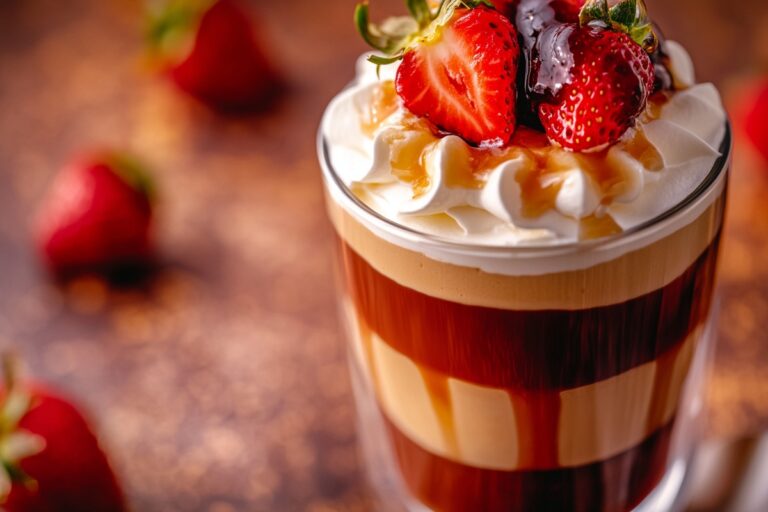 Valentines Strawberries Cream Iced Latte Recipe
