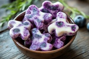 Blueberry Yogurt Swirl Dog Paw Treats Recipe
