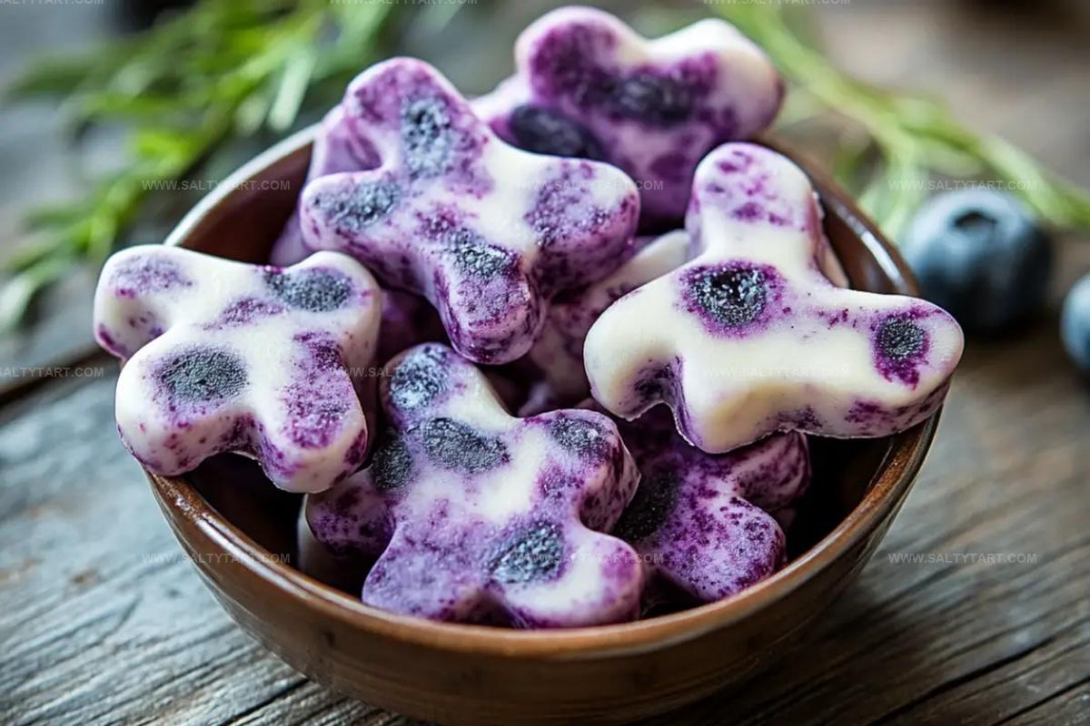 Blueberry Yogurt Swirl Dog Paw Treats Recipe