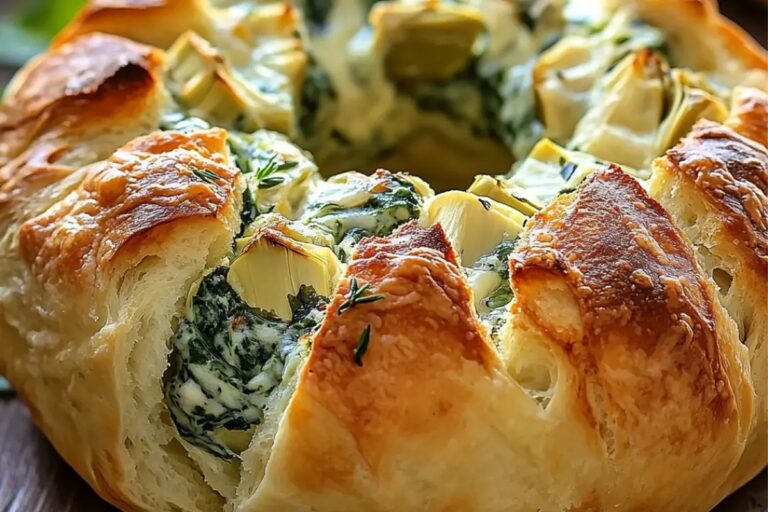 Spinach Artichoke Dip Bread Ring Recipe